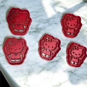 5pc Red Hello Kitty Cookie Cutters